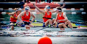 Paris 2024 - Netherlands Take Gold In Women's Four Final Rowing