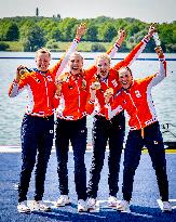 Paris 2024 - Netherlands Take Gold In Women's Four Final Rowing