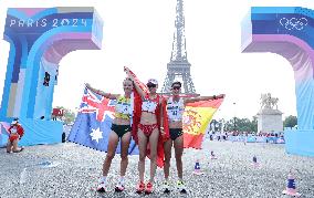 Paris 2024 - Yang Jiayu of China Takes Gold In Women's 20Km Race Walk