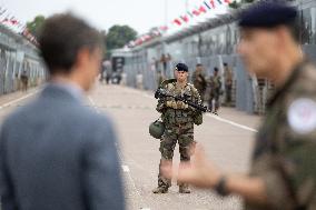 Gabriel Attal visits the Alain Mimoun military camp - Paris