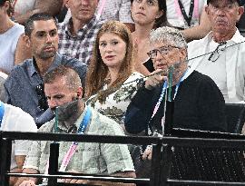 Paris 2024 - Bill Gates At Gymnastic