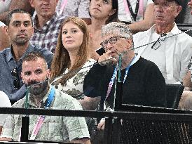 Paris 2024 - Bill Gates At Gymnastic