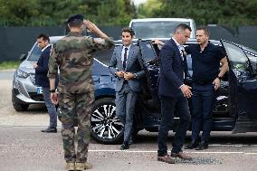 Gabriel Attal visits the Alain Mimoun military camp - Paris