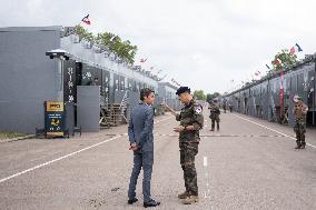 Gabriel Attal visits the Alain Mimoun military camp - Paris