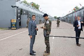 Gabriel Attal visits the Alain Mimoun military camp - Paris