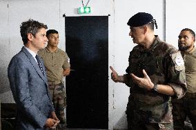 Gabriel Attal visits the Alain Mimoun military camp - Paris