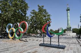 Paris 2024 - Olympic symbols in Paris FA