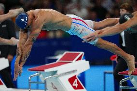 Paris 2024 - 50m Freestyle - Florent Manaudou Competes