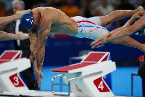 Paris 2024 - 50m Freestyle - Florent Manaudou Competes