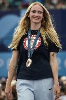 Paris 2024 - Fans welcome medalists at the Parc des Champions in Paris FA