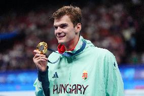 Paris 2024 - 200m Backstroke - Hubert Kos Wins Gold