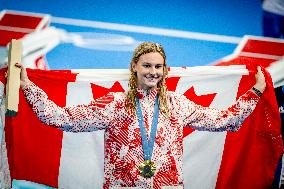 Paris 2024 - 200m Butterfly - Summer McIntosh Wins Gold