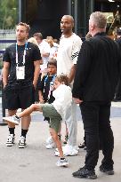 Paris 2024 - Tony Parker, Son And Girlfriend Leave Bercy Arena