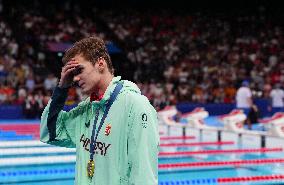 Paris 2024 - 200m Backstroke - Hubert Kos Wins Gold