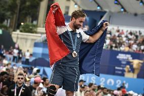 Paris 2024 - Fans welcome medalists at the Parc des Champions in Paris FA