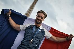 Paris 2024 - Fans welcome medalists at the Parc des Champions in Paris FA