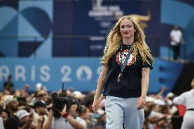 Paris 2024 - Fans welcome medalists at the Parc des Champions in Paris FA