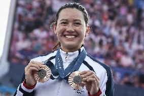 Paris 2024 - Fans welcome medalists at the Parc des Champions in Paris FA