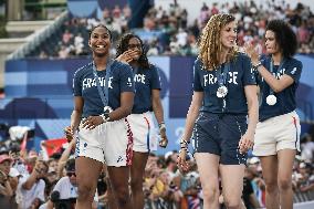 Paris 2024 - Fans welcome medalists at the Parc des Champions in Paris FA