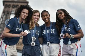 Paris 2024 - Fans welcome medalists at the Parc des Champions in Paris FA