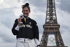 Paris 2024 - Fans welcome medalists at the Parc des Champions in Paris FA