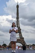 Paris 2024 - Fans welcome medalists at the Parc des Champions in Paris FA