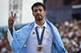 Paris 2024 - Fans welcome medalists at the Parc des Champions in Paris FA