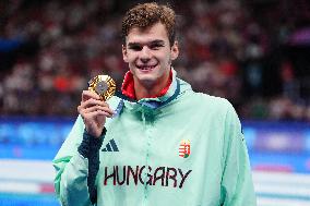 Paris 2024 - 200m Backstroke - Hubert Kos Wins Gold