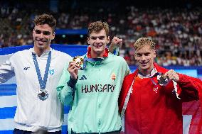 Paris 2024 - 200m Backstroke - Hubert Kos Wins Gold