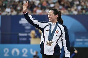 Paris 2024 - Fans welcome medalists at the Parc des Champions in Paris FA