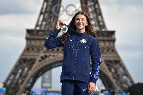 Paris 2024 - Fans welcome medalists at the Parc des Champions in Paris FA