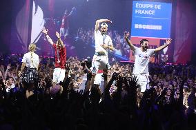 Apithy, Patrice, Pianfetti And Patrice Celebrate His Bronze Medal At Club France