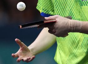 Paris 2024 - Table Tennis - Felix Lebrun v Lin Yun-ju