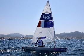 Paris 2024 - Jean-Baptiste Bernaz Competes in Sailing Men's ILCA 7 - Marseille