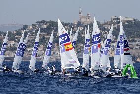 Paris 2024 - Jean-Baptiste Bernaz Competes in Sailing Men's ILCA 7 - Marseille