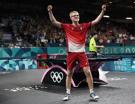 Paris 2024 - Table Tennis - Felix Lebrun v Lin Yun-ju