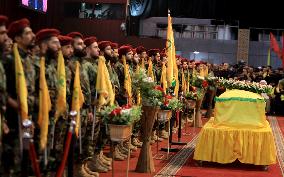 Funeral For Hezbollah Top Commander Fouad Shukur - Beirut