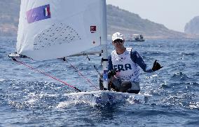 Paris 2024 - Jean-Baptiste Bernaz Competes in Sailing Men's ILCA 7 - Marseille