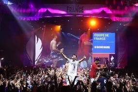 Apithy, Patrice, Pianfetti And Patrice Celebrate His Bronze Medal At Club France