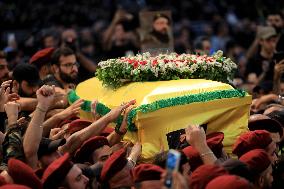 Funeral For Hezbollah Top Commander Fouad Shukur - Beirut