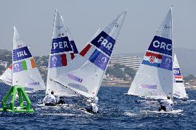 Paris 2024 - Jean-Baptiste Bernaz Competes in Sailing Men's ILCA 7 - Marseille