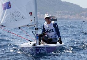 Paris 2024 - Jean-Baptiste Bernaz Competes in Sailing Men's ILCA 7 - Marseille