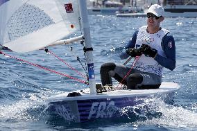 Paris 2024 - Jean-Baptiste Bernaz Competes in Sailing Men's ILCA 7 - Marseille