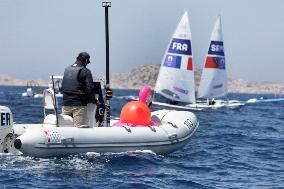 Paris 2024 - Jean-Baptiste Bernaz Competes in Sailing Men's ILCA 7 - Marseille