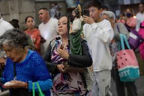 Relics Of St. Jude Thaddeus Arrive At San Hipólito Church In Mexico City