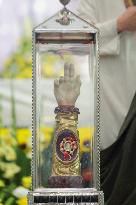 Relics Of St. Jude Thaddeus Arrive At San Hipólito Church In Mexico City