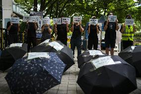 Happy Money Victims Hold Press Conference To Demand Relief In Seoul