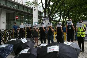 Happy Money Victims Hold Press Conference To Demand Relief In Seoul