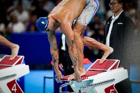 Paris 2024 - 50m Freestyle - Florent Manaudou Competes