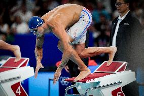 Paris 2024 - 50m Freestyle - Florent Manaudou Competes